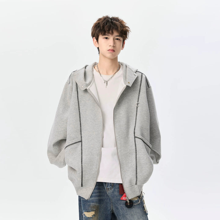 Zip Up Hooded Sweatshirt Jacket
