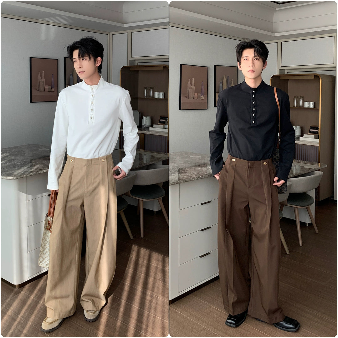 Long Sleeve Mock Neck Pullover