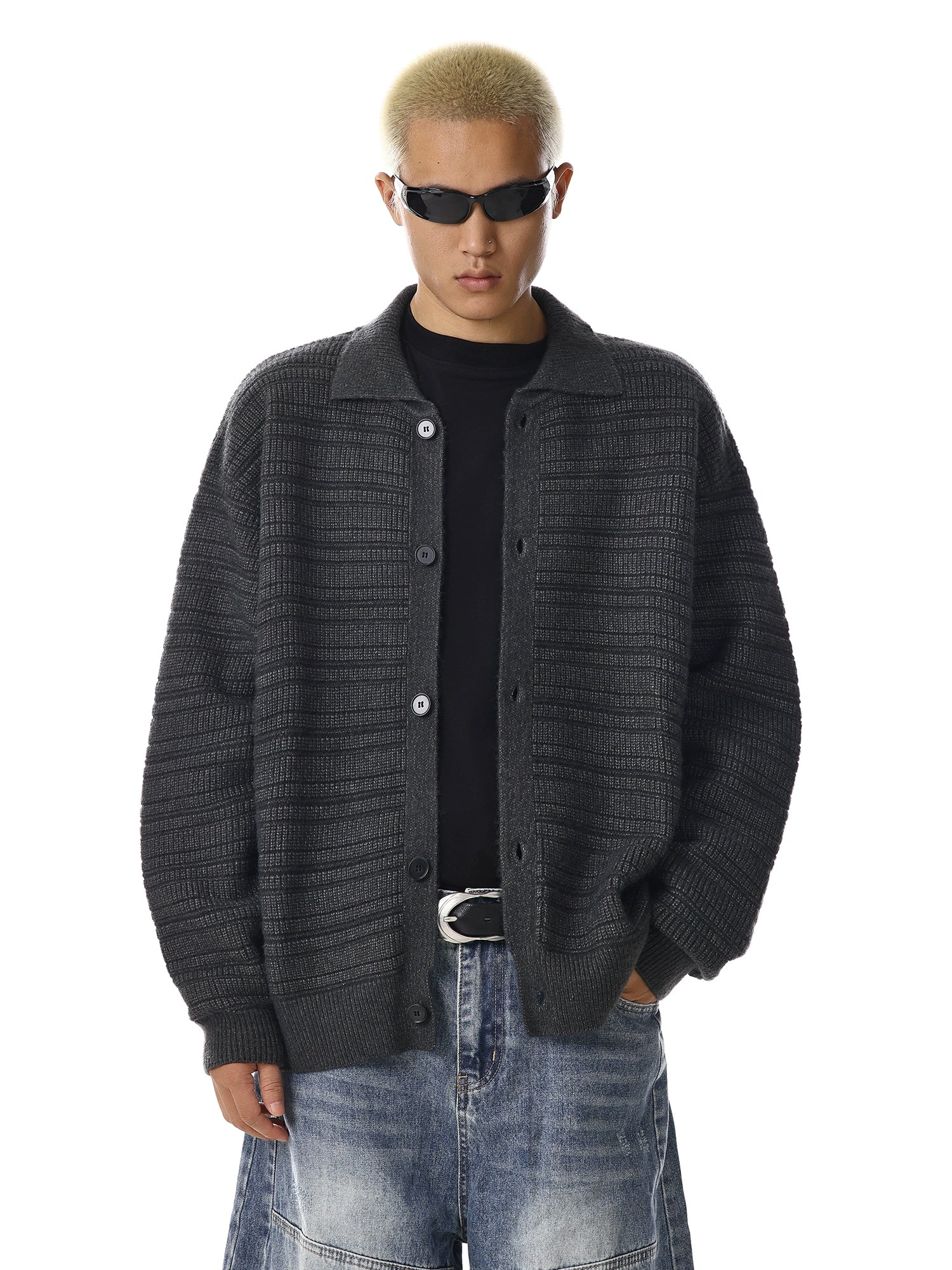 Gilet en tricot rétro avec boutons 