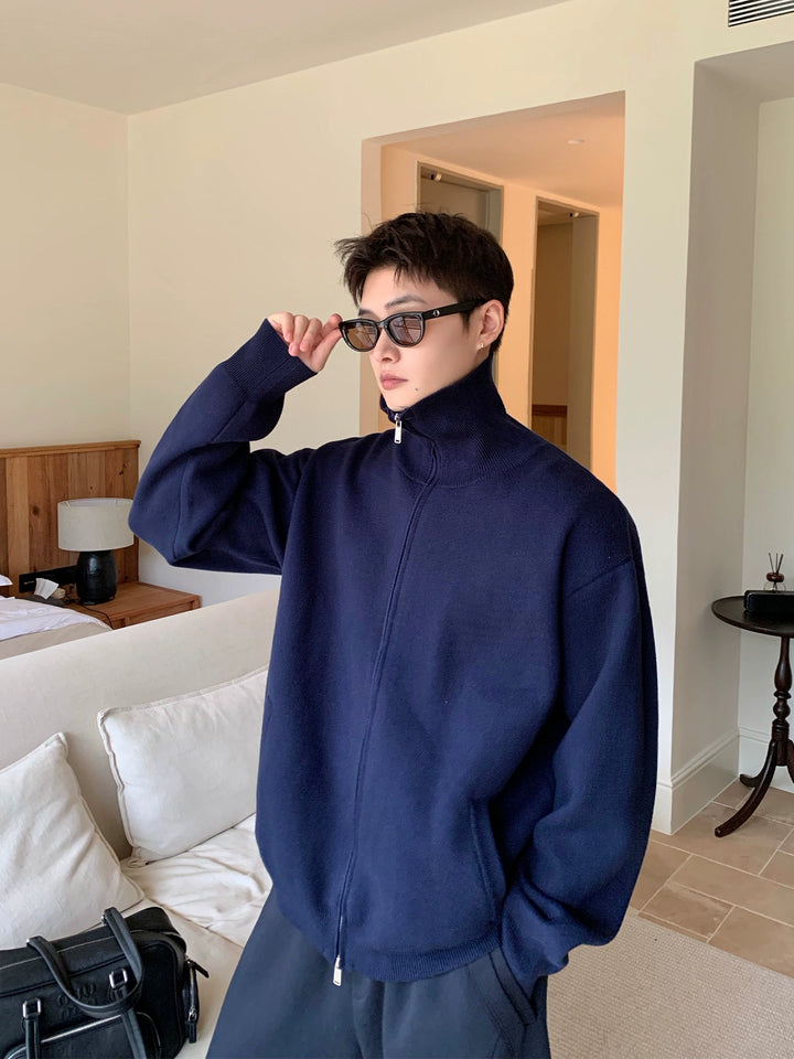 Gilet en laine de modal avec fermeture éclair 