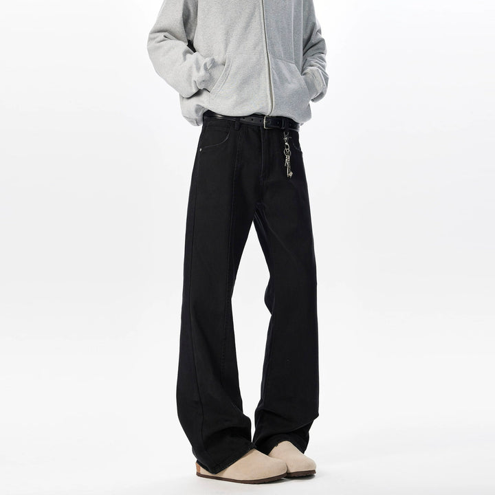Deconstructed Flared Slim Denim Pants
