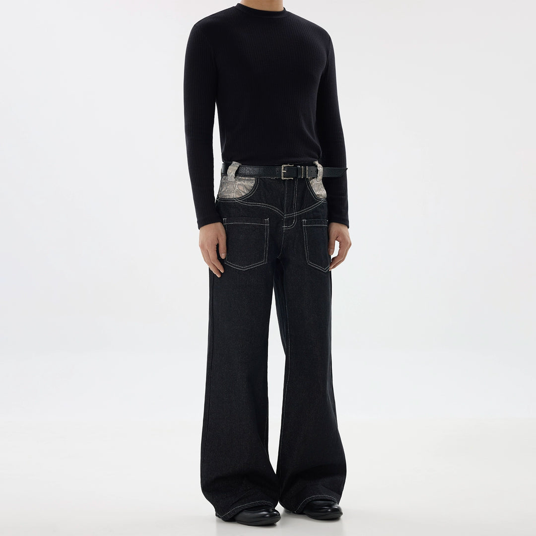 Calças Jeans Straight Leg Flare A-Line 