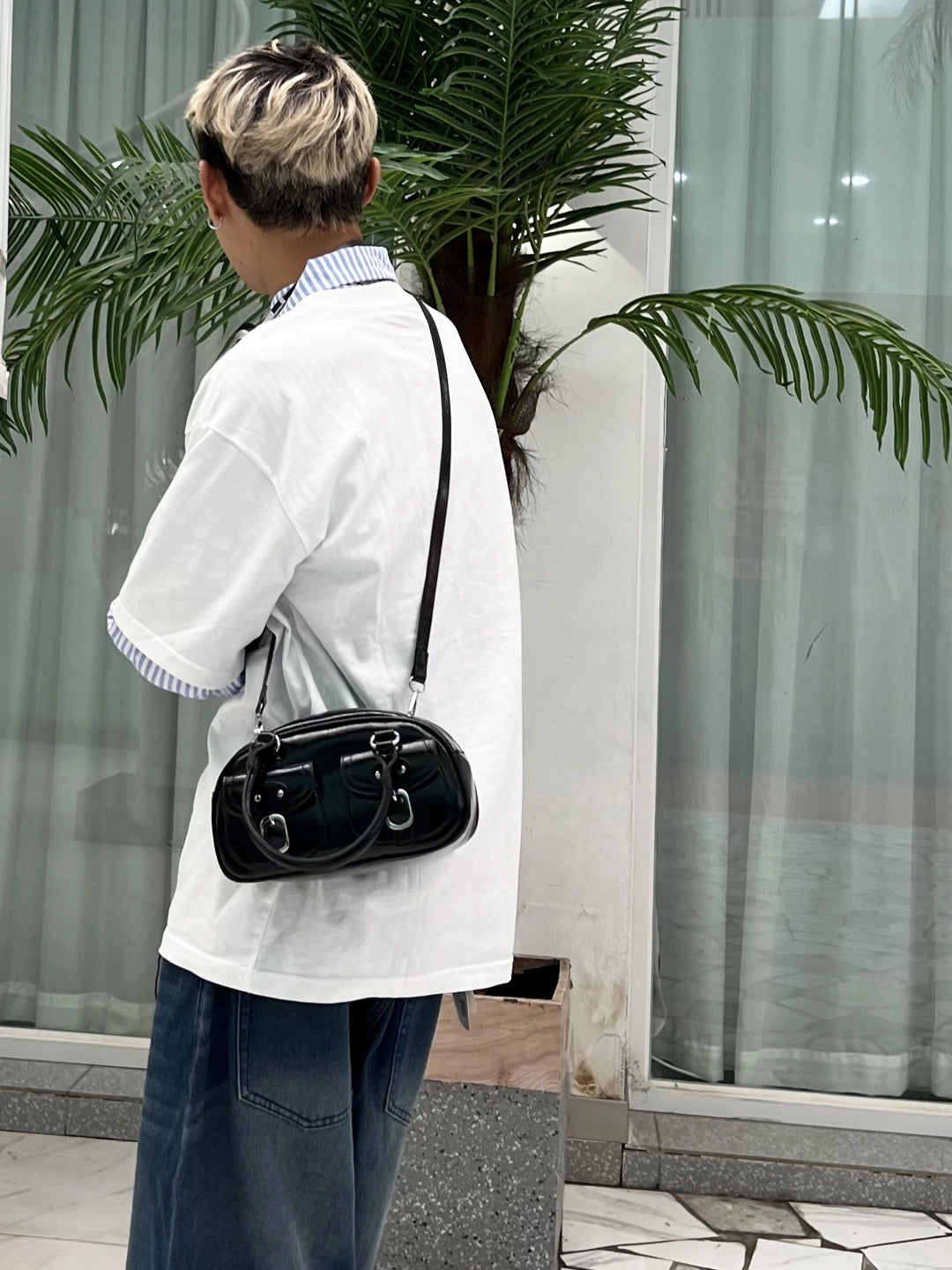 Small Black Leather Shoulder Bag