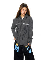 Striped Zip Up Hooded Sweatshirt 3