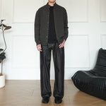 Stand Collar Button-Down Knit Cardigan Sweater 4