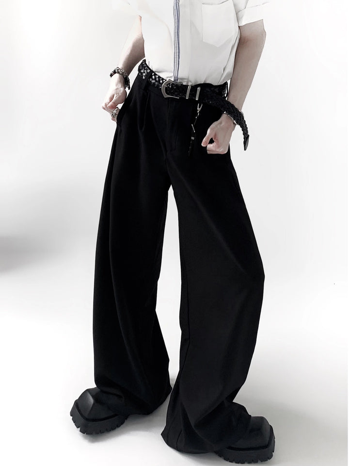 Wide Leg High Waist Straight Pants