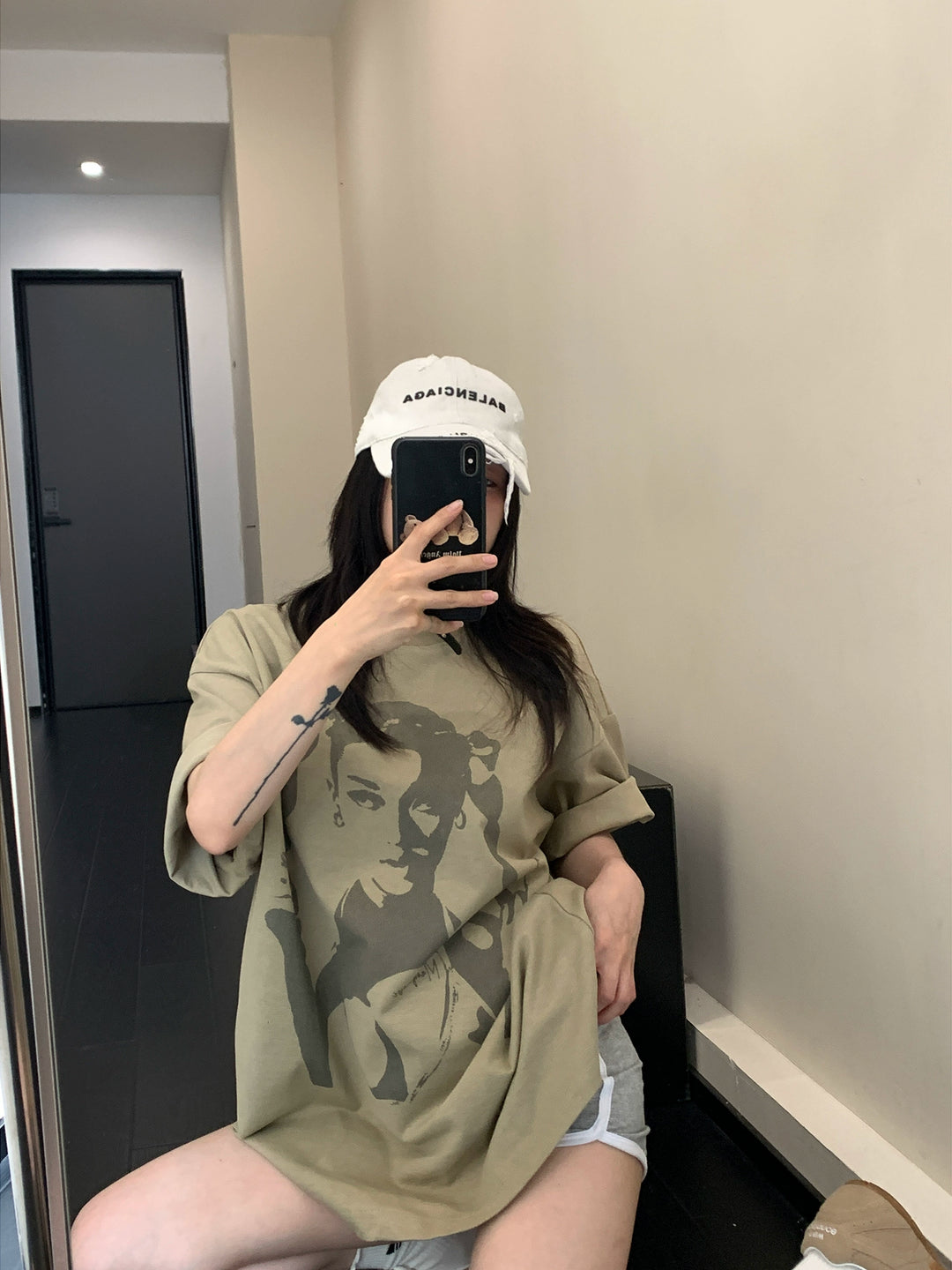 Portrait Print Cotton T-shirt