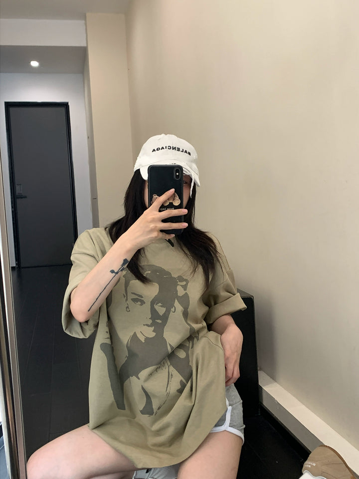Portrait Print Cotton T-shirt