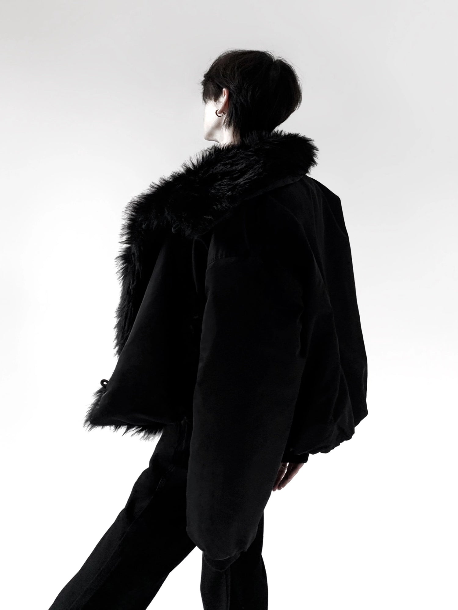 Fur Collar Winter Fleece-Lined Coat