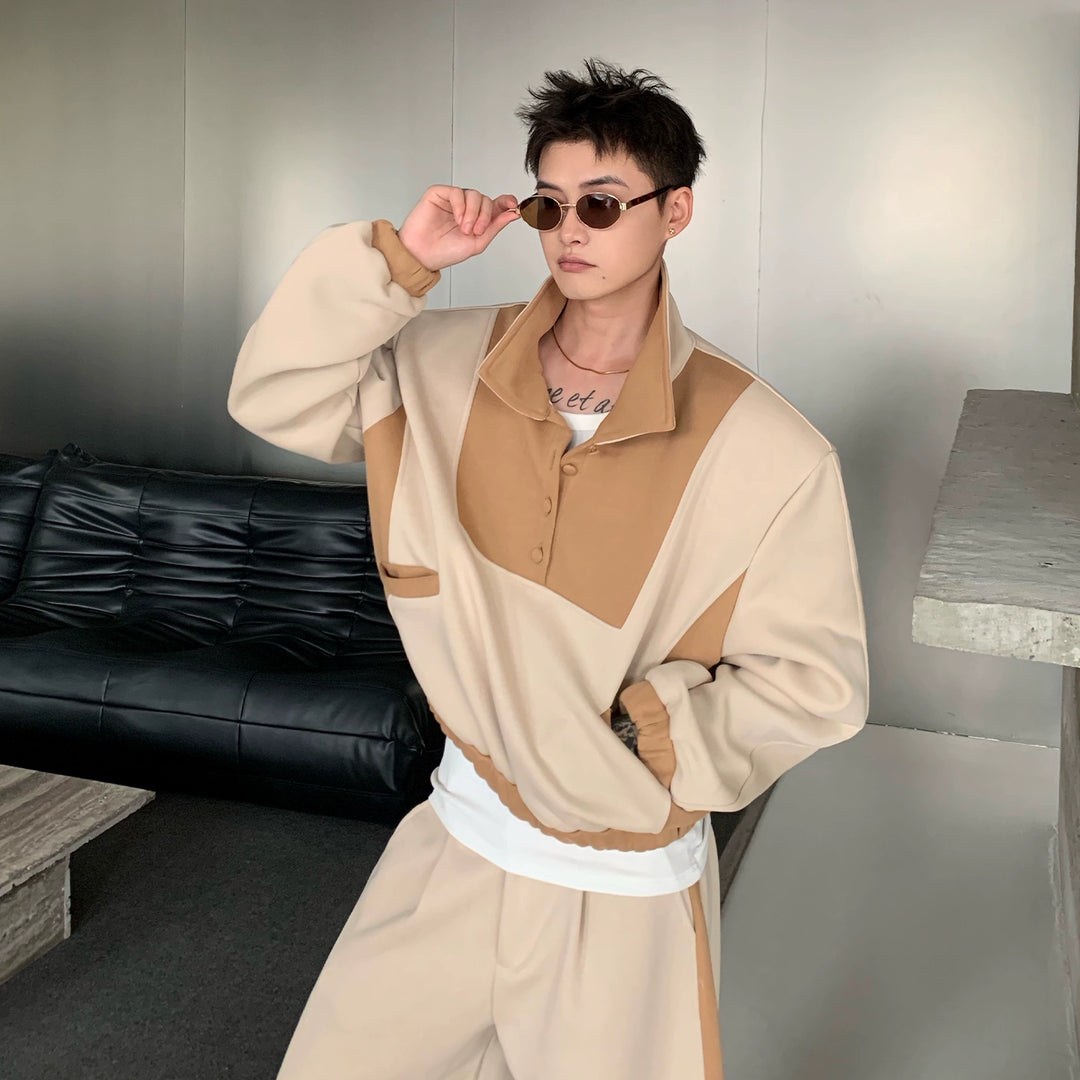 Shoulder Pad Sweatshirt and Casual Pants