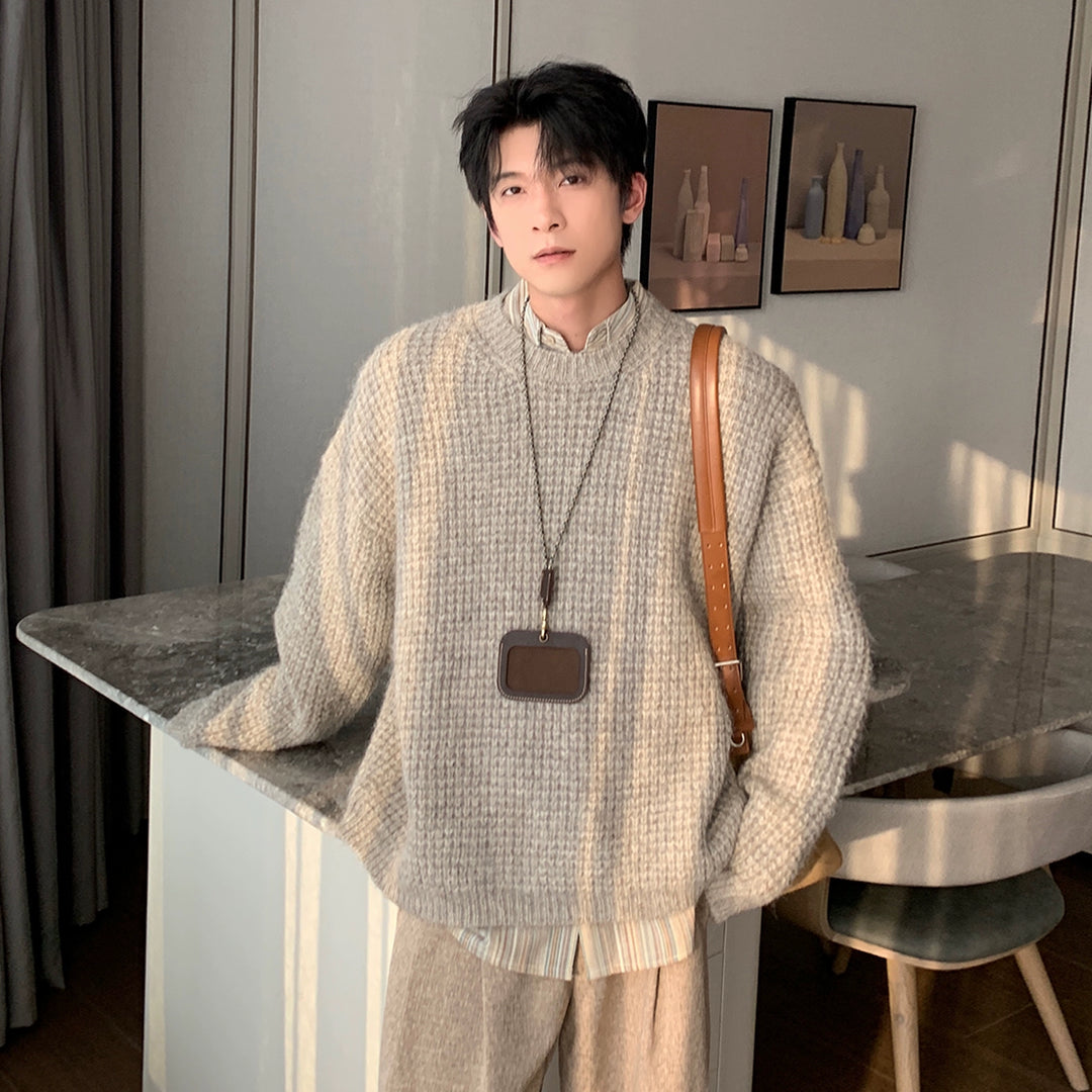 Knit Pullover Round Neck Sweater