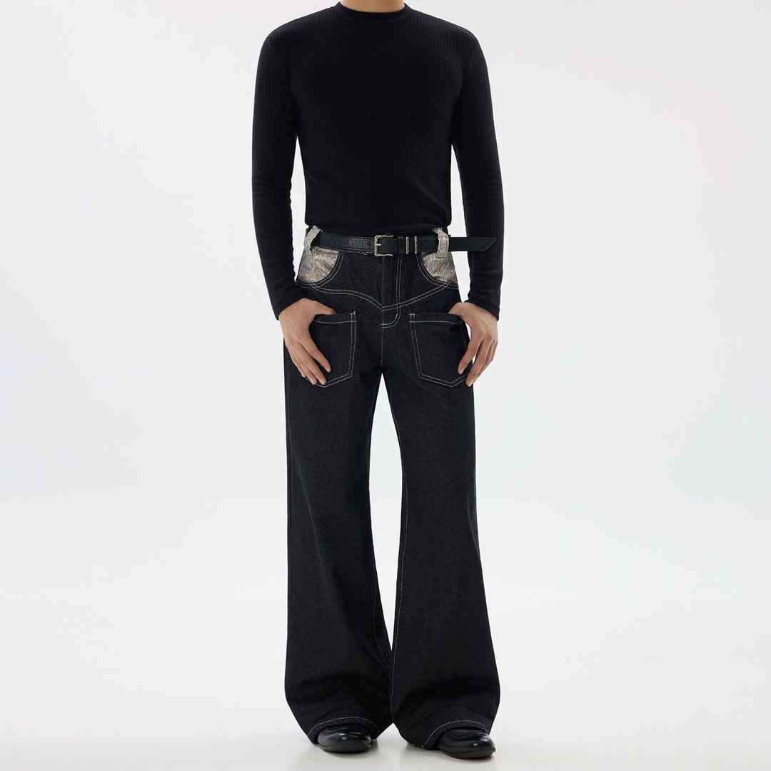 Calças Jeans Straight Leg Flare A-Line 