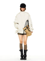 Retro Stand Collar Short Work Jacket 4