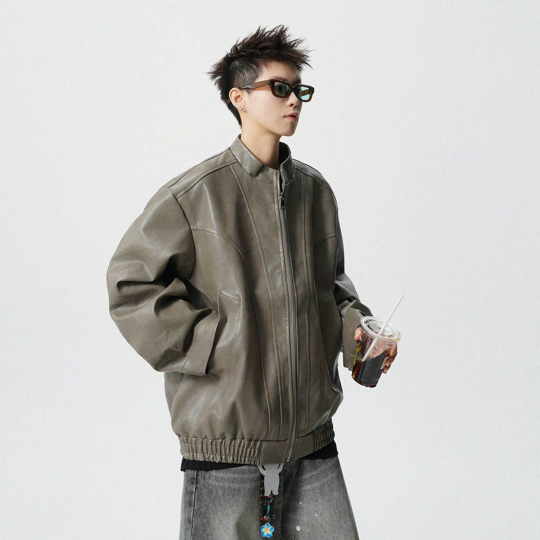 Leather Deconstructed Motorcycle Jacket