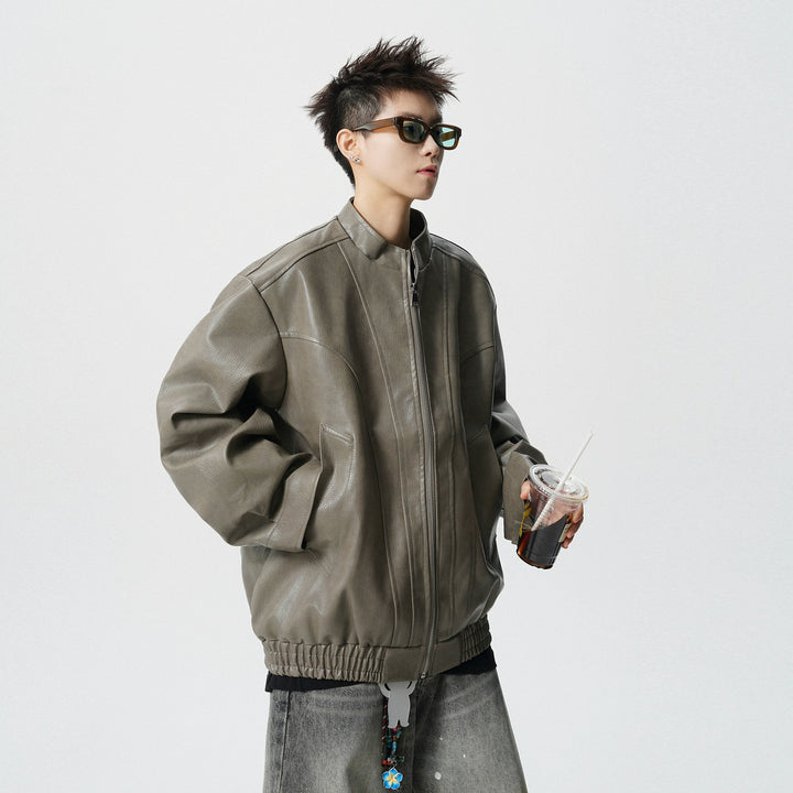 Leather Deconstructed Motorcycle Jacket