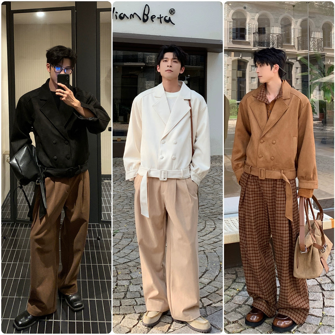 Ζεστό μπουφάν σε στυλ στάβλου από δέρμα ελαφιού 