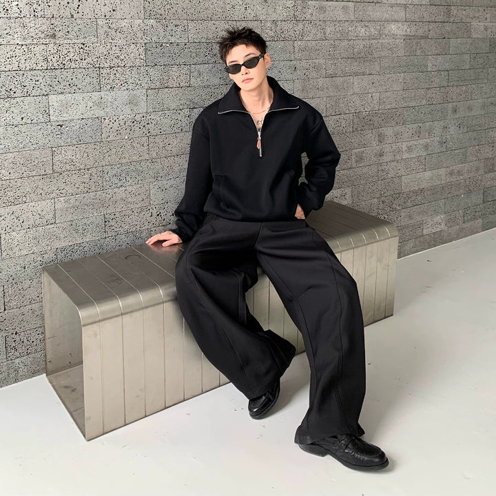 Half-Zip Loose Fit Commuter Sweatshirt