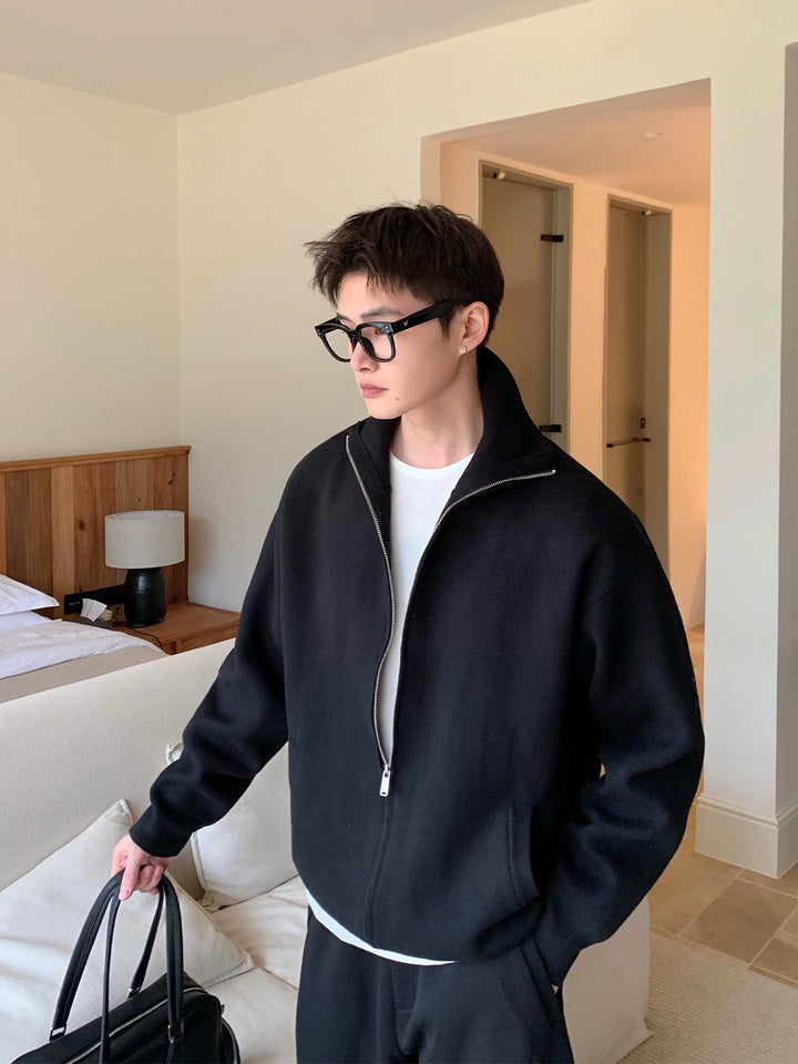 Gilet en laine de modal avec fermeture éclair 