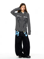 Striped Zip Up Hooded Sweatshirt 4