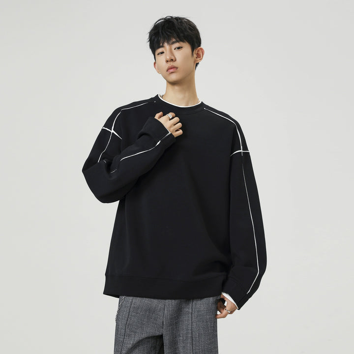 Contrast Stitch Loose Fit Sweatshirt