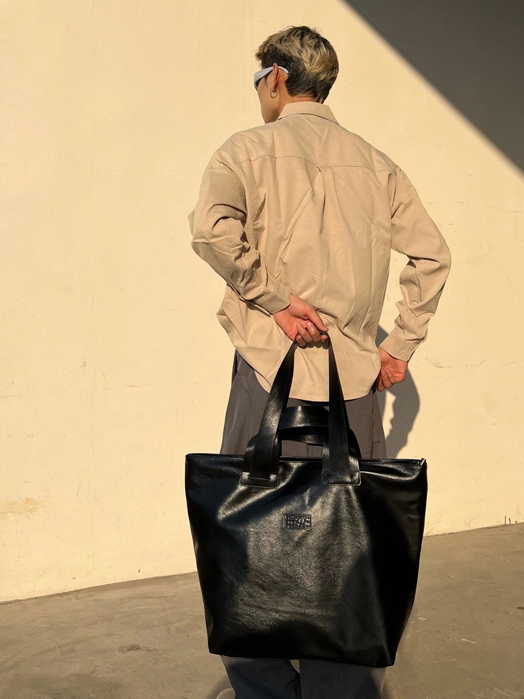 Leather Large Capacity Tote Bag