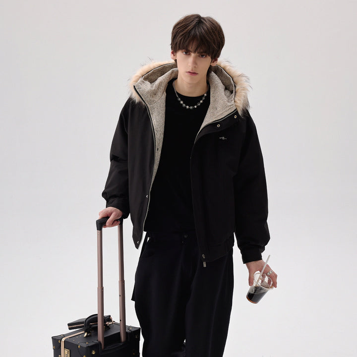 Detachable Fur Collar Down Jacket