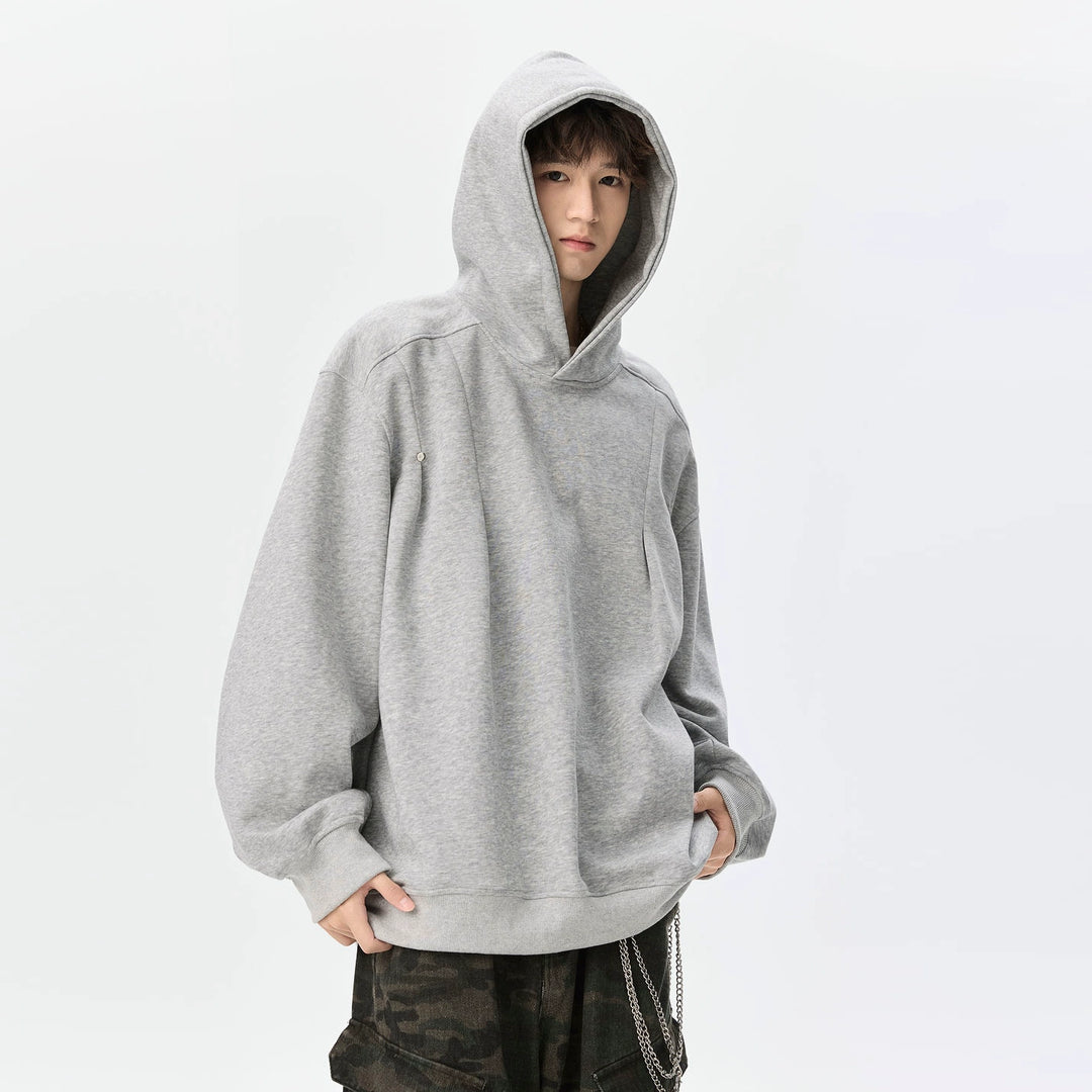 Deconstructed Loose Hooded Sweatshirt