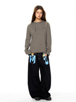 Graffiti Print High Waisted Wide Leg Pants 5