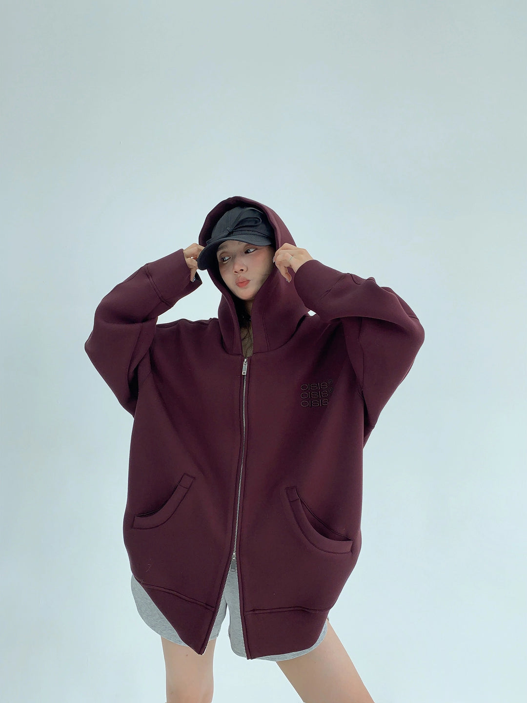 Zip Up Hooded Casual Jacket