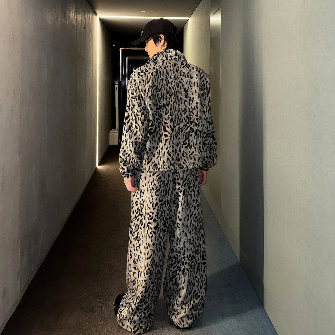 Leopard Print Casual Sweatshirt and Pants (sold separately)