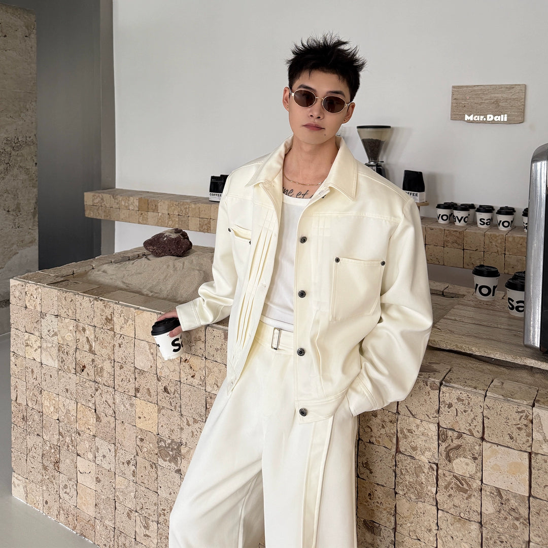 Loose Fit Jacket and Straight Pants