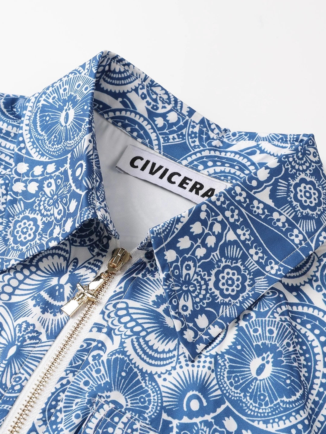 Geprinte Polo Kraag A-lijn Casual Jurk 