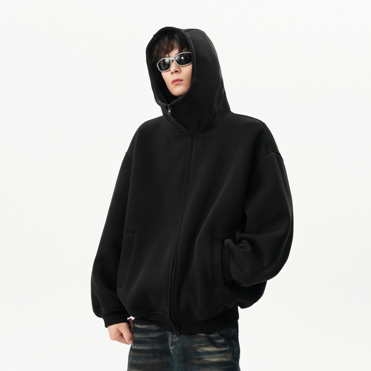Hooded Zip Up Sweatshirt Jacket