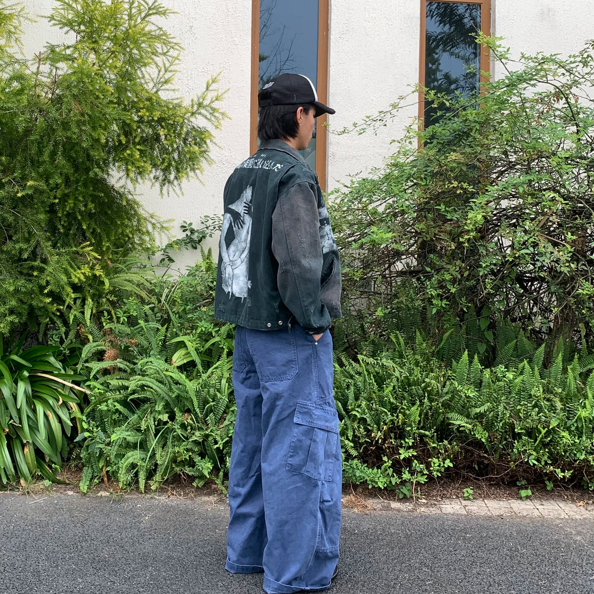 Street Style Distressed Boxy Zip Jacket 3