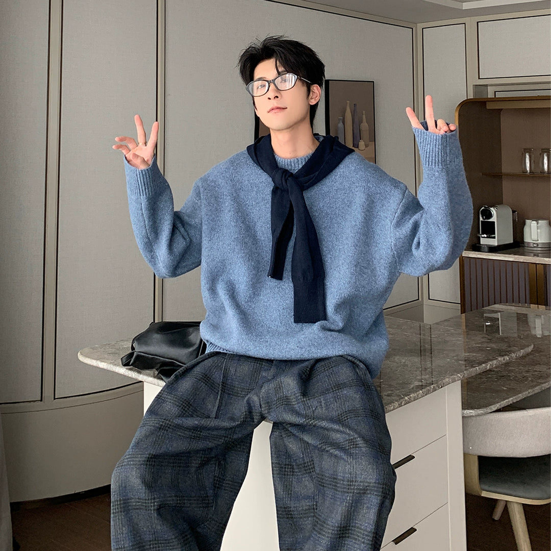 Wool Knit Hooded Sweater