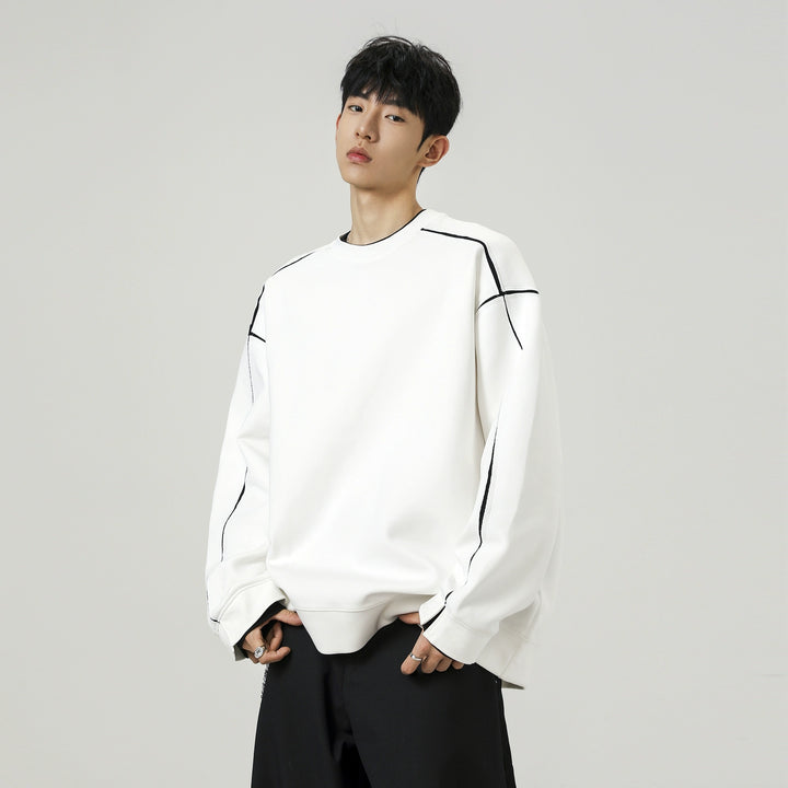 Contrast Stitch Loose Fit Sweatshirt