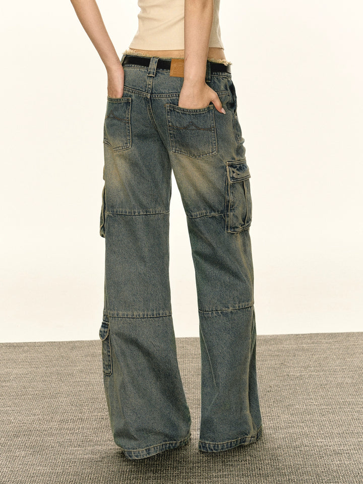 Multi-Pocket Low Waist Cargo Pants