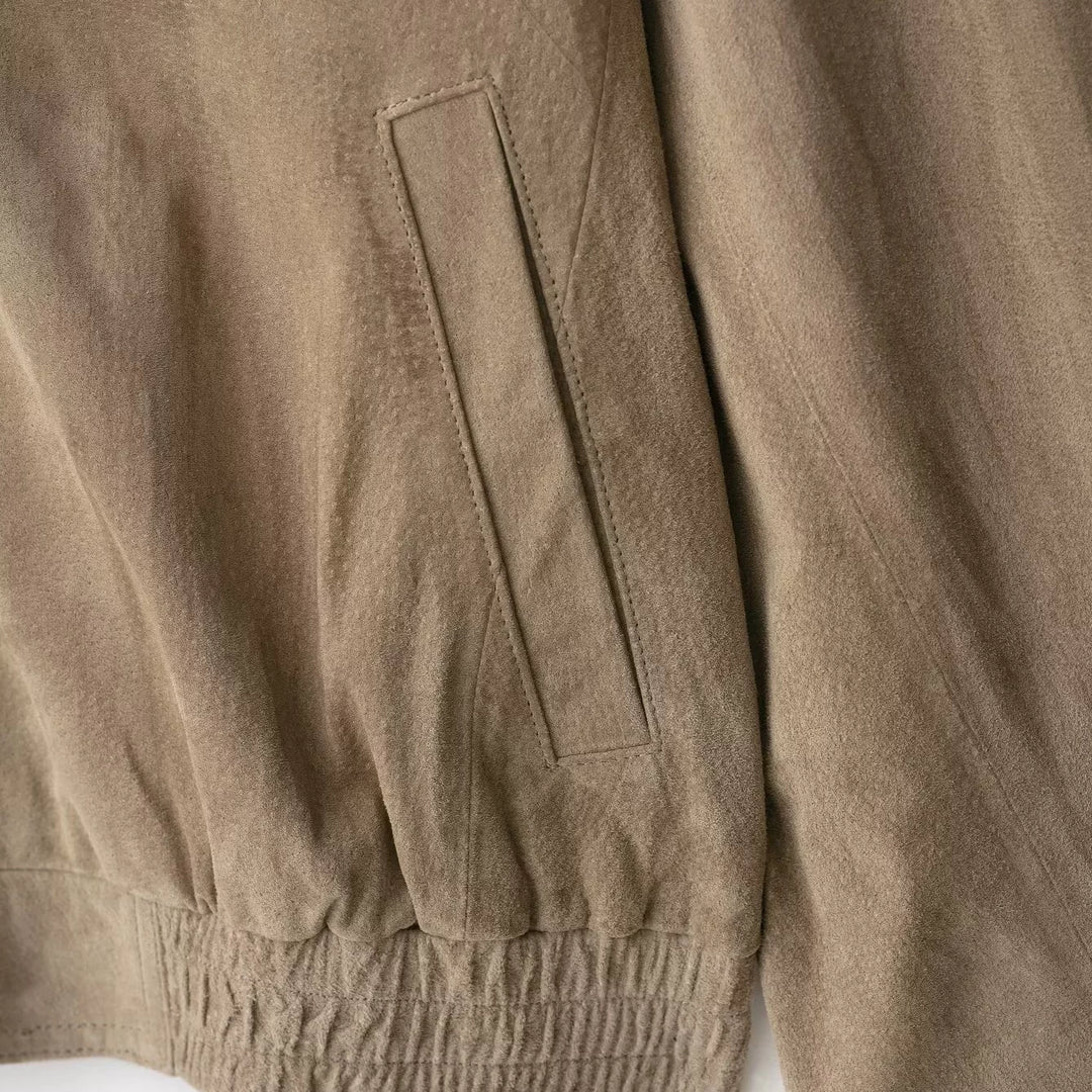 Suede Textured Leather Jacket
