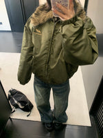 Fur Collar Puffer Jacket with Loose Fit 2