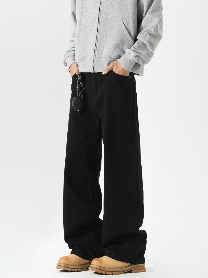 Jeans pantalons droits amples de travail rétro 