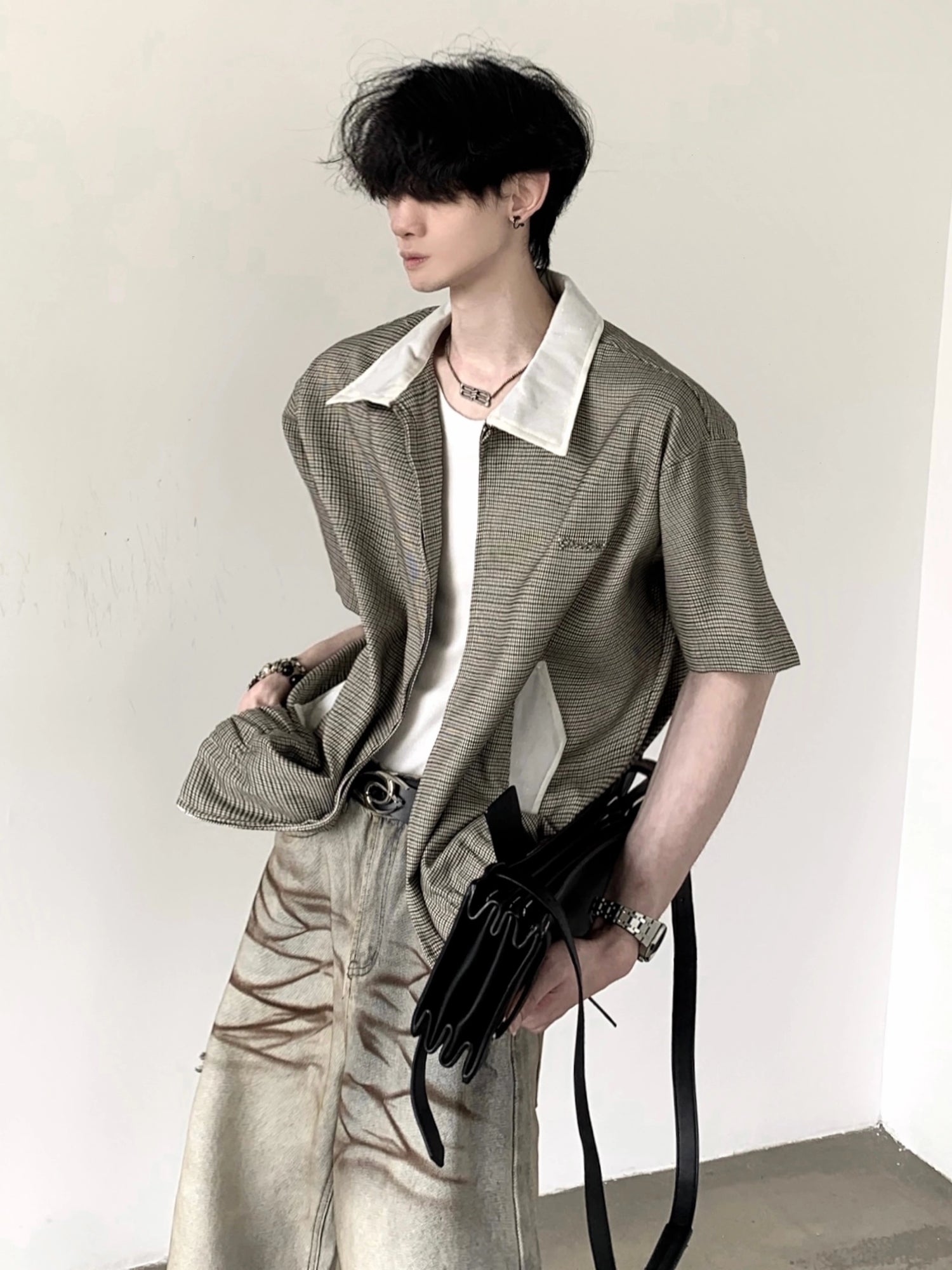 قميص بولو قصير الأكمام بتصميم هوندستوث الرجعي 