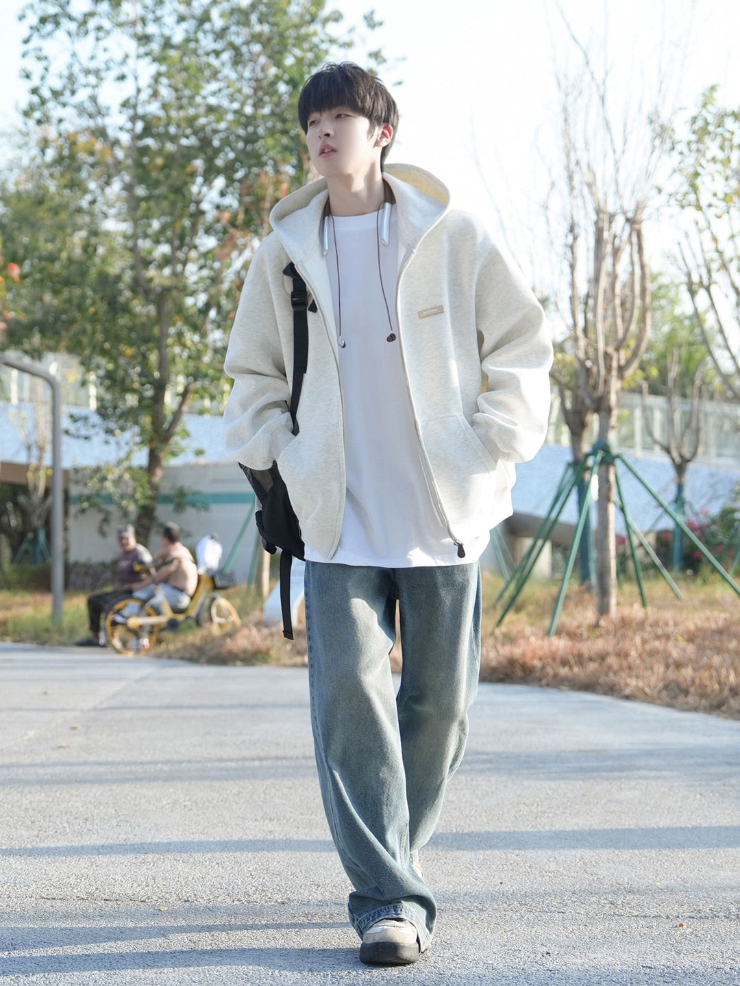 Heavyweight Hooded Zip Up Jacket