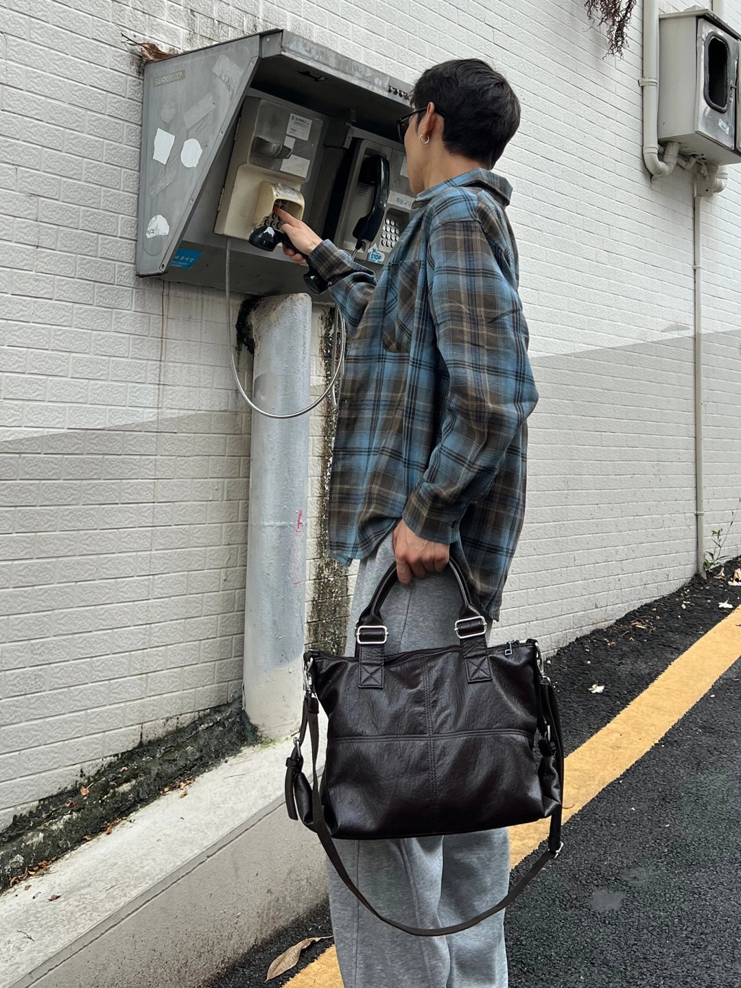 Large Capacity Leather Shoulder Bag