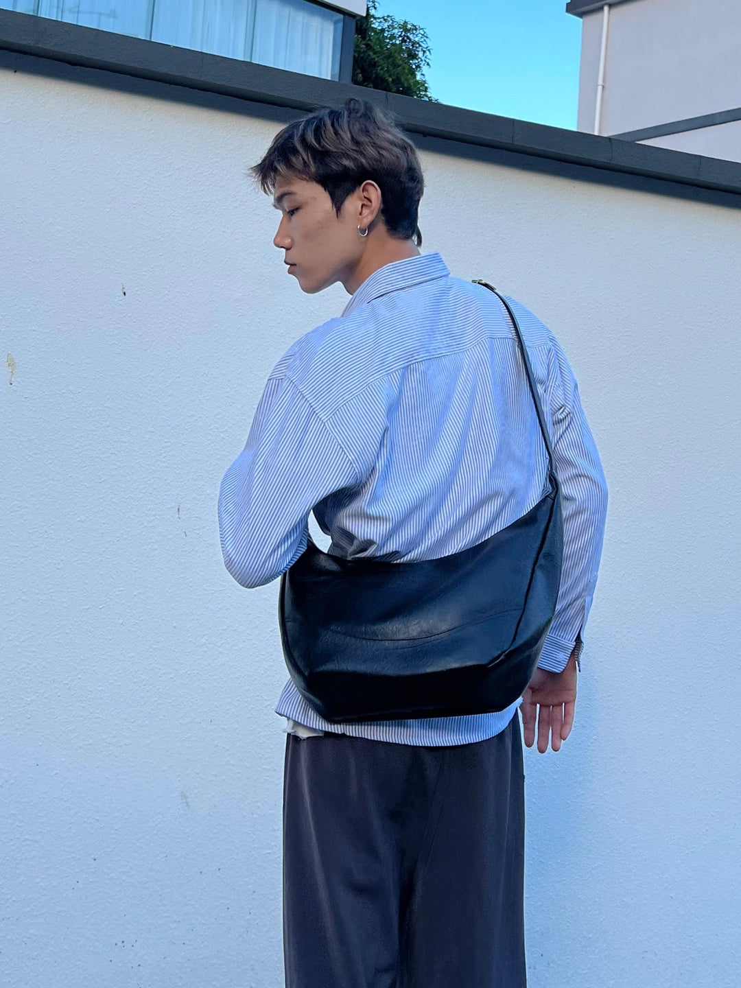 Leather Commuter Messenger Bag