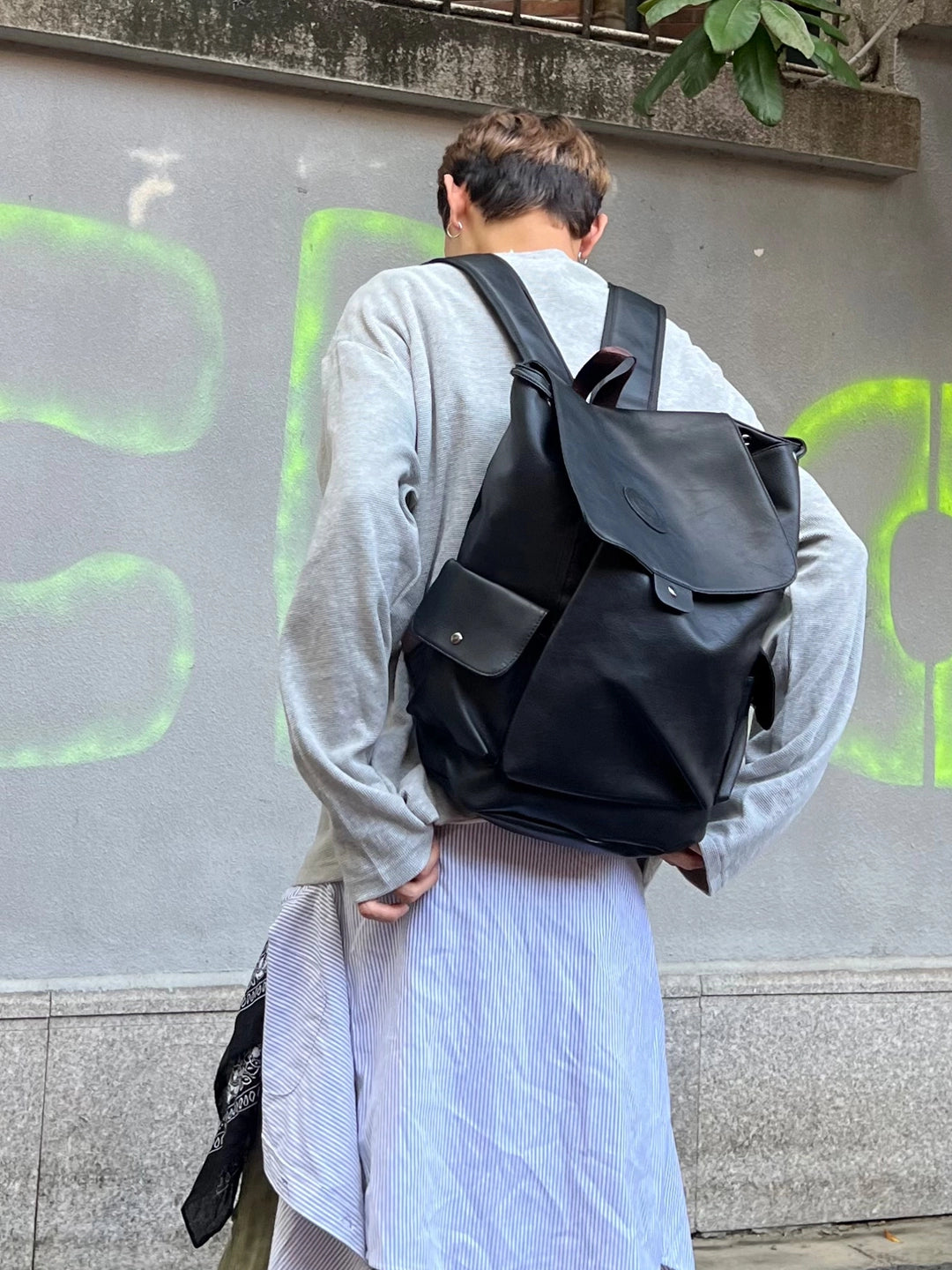 Deri Günlük Sırt Çantası Büyük Kapasite 