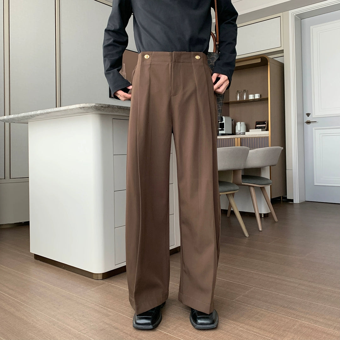 Wide Leg Straight Fit Casual Pants