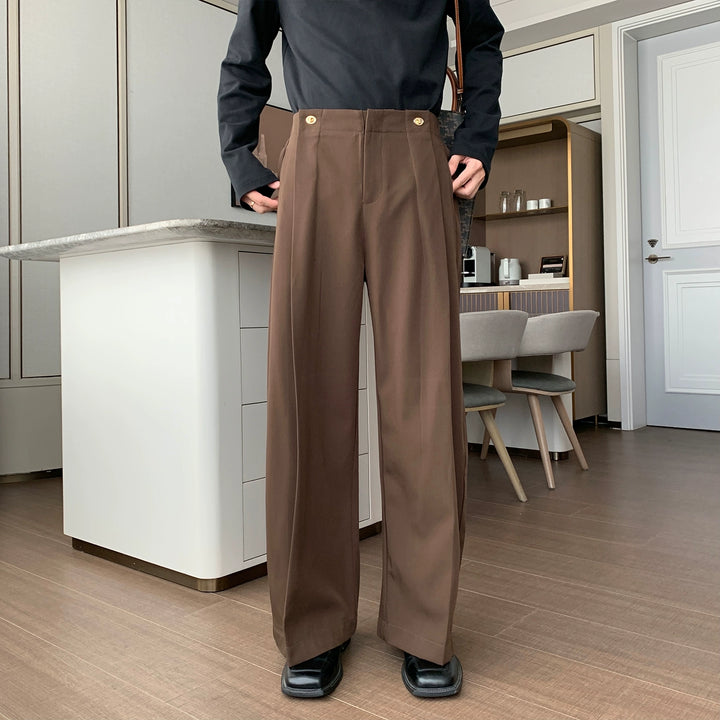 Wide Leg Straight Fit Casual Pants