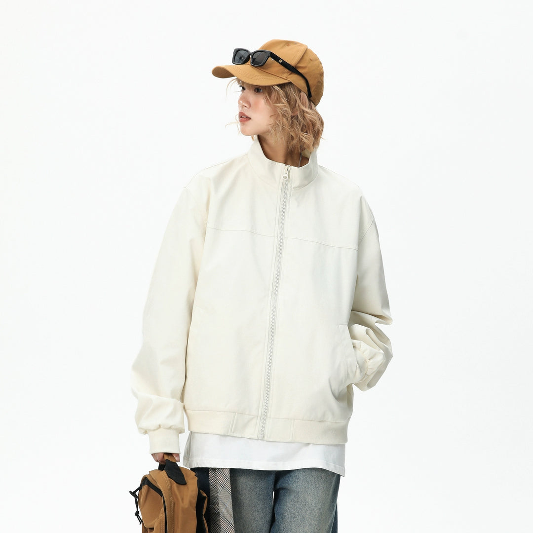 Retro Stand Collar Coach Jacket