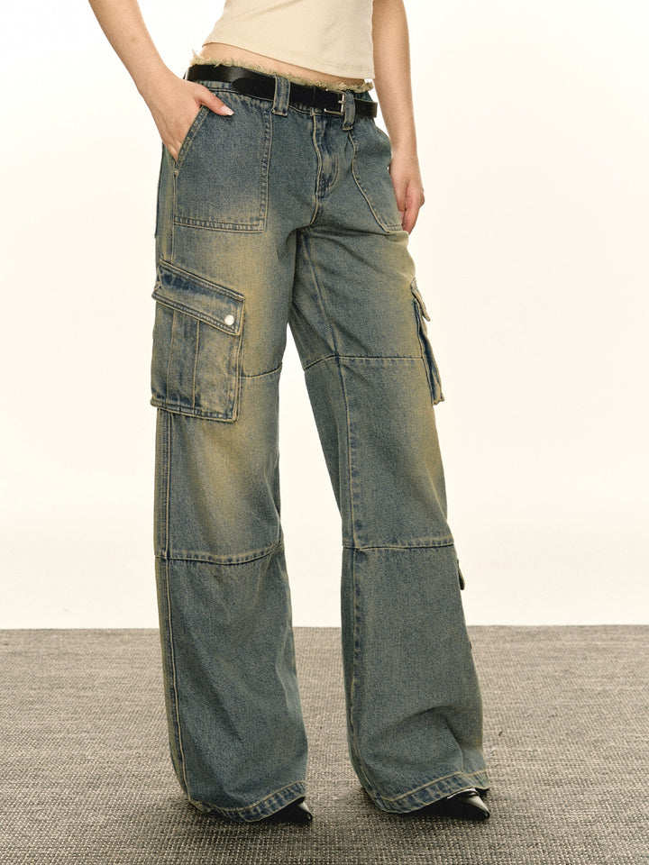 Multi-Pocket Low Waist Cargo Pants
