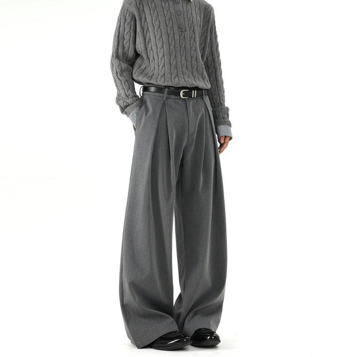 Wide Leg Loose Fit Draped Pants